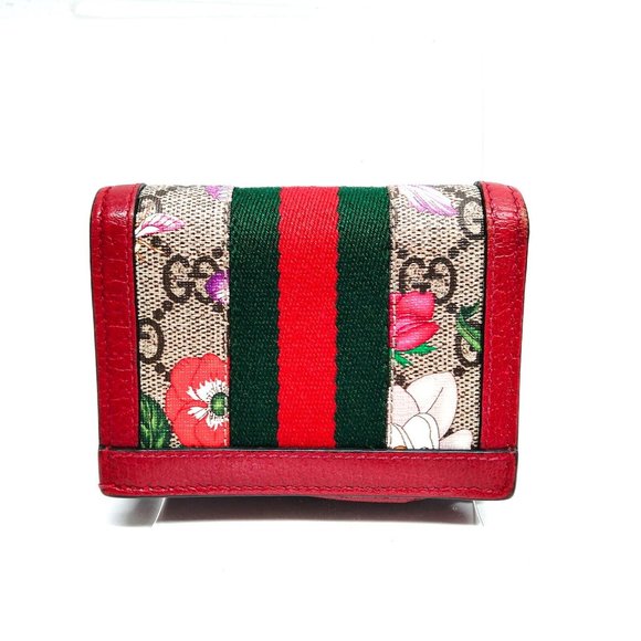 100% Authentic Gucci GG Ophidia Bifold Red Leather Leather - Picture 2 of 9